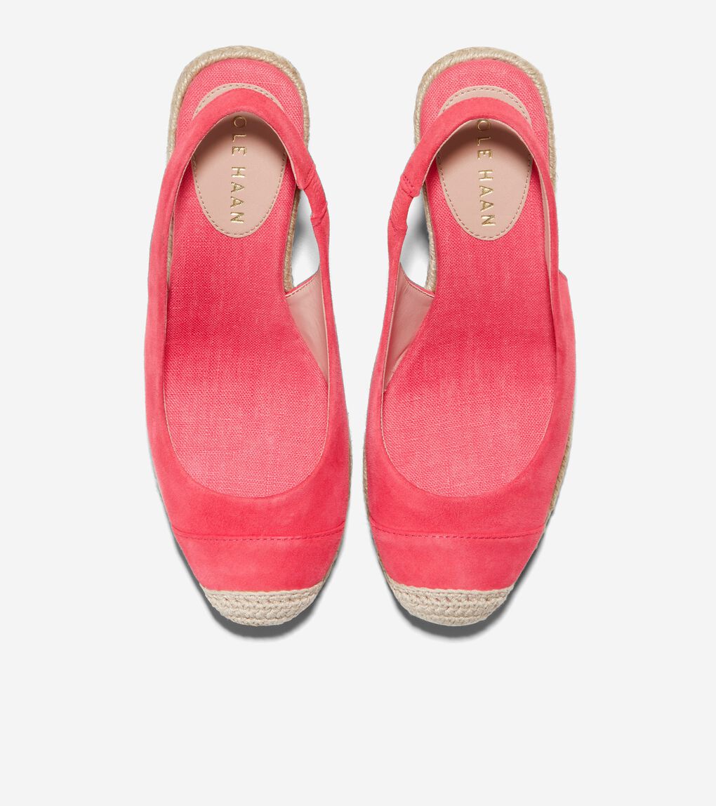 CLOUDFEEL ESPADRILLE WEDGE SLINGBBACK 80